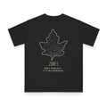 Zone 5 Wilderness design on black organic cotton t-shirt by Emogine — GOTS-certified regenerative agriculture apparel